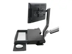 Ergotron StyleView Sit-Stand Combo Arm monteringssett Konstant kraftteknologi - for LCD-skjerm / tastatur / mus / strekkodeskanner - polert aluminium