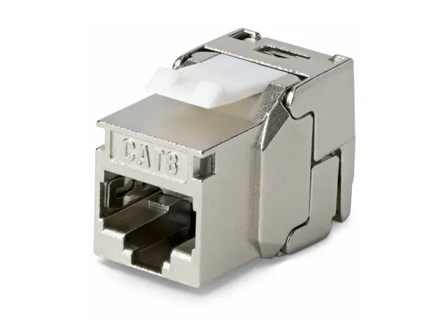 Startech - Trapes-jakk - 180°, toolfree - CAT 8 - STP - RJ-45 - sø...