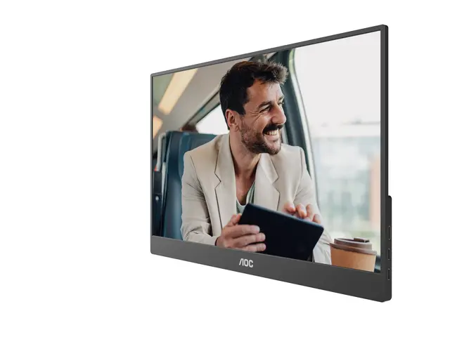 AOC Style-line 16T20E2 - T20 Series - LED-skjerm 16" (15.6" synlig) - portabel - 1920 x 1080 Full HD @ 60 Hz - IPS - 250 cd/m² - 1000:1 - 4 ms - Mini HDMI, 2xUSB-C - høyttalere - svart 