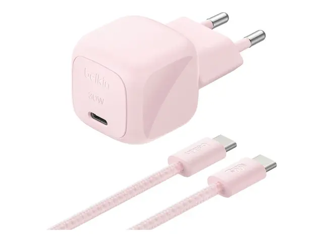 Belkin BoostCharge - Strømadapter - kompakt - 30 watt - PD, Fast C...