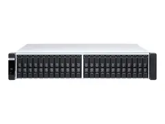 QNAP ES2486dc - NAS-server - 24 brønner kan monteres i rack - SAS 12Gb/s - RAID 0, 1, 5, 6, 10, 50, JBOD, 60, RAID TP - RAM 128 GB - Gigabit Ethernet / 10 Gigabit Ethernet - iSCSI støtte - 2U