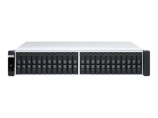 QNAP ES2486dc - NAS-server - 24 brønner kan monteres i rack - SAS 12Gb/s - RAID 0, 1, 5, 6, 10, 50, JBOD, 60, RAID TP - RAM 128 GB - Gigabit Ethernet / 10 Gigabit Ethernet - iSCSI støtte - 2U