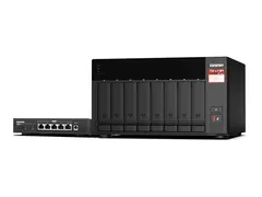 QNAP TS-873A - NAS-server - 8 brønner SATA 6Gb/s - RAID JBOD, 0, 1, 10, 50, 60, 5, 6 - RAM 8 GB - 2.5 Gigabit Ethernet - iSCSI støtte - med QSW-1105-5T-bryter