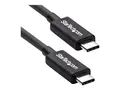 StarTech.com 2m (6.6ft) Thunderbolt 3 Cable, 20Gbps, 100W PD, 4K Video, Thunderbolt-Certified, Compatible w/ TB4/USB 3.2/DisplayPort Thunderbolt-kabel - 24 pin USB-C til 24 pin USB-C - 2 m