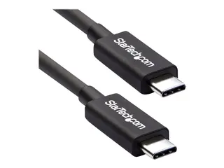 StarTech.com 2m (6.6ft) Thunderbolt 3 Cable, 20Gbps, 100W PD, 4K Video, Thunderbolt-Certified, Compatible w/ TB4/USB 3.2/DisplayPort Thunderbolt-kabel - 24 pin USB-C til 24 pin USB-C - 2 m