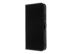 Insmat Exclusive - Lommebok for mobiltelefon ekte skinn, kartong+papir, polyuretan, termoplast-polyuretan (TPU) - svart - for Samsung Galaxy XCover7