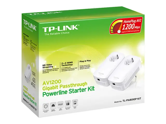 TP-Link TL-PA8010P KIT - Starter Kit strømlinjeadapter 1GbE, HomeP...