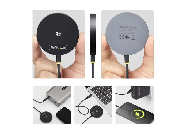Startech - Trådløs ladepute - Qi 2.2, magnetisk, med USB-C forbund...