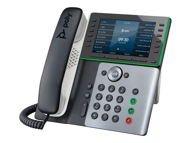 Poly Edge E500 - VoIP-telefon med anrops-ID/samtale venter treveis...