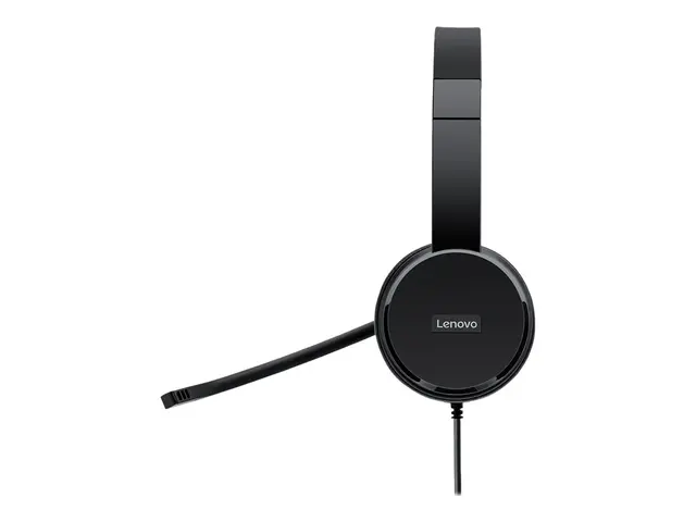 Lenovo 100 - Hodesett on-ear kablet USB-A svart
