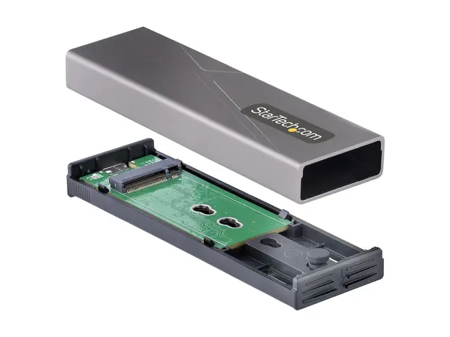 StarTech.com USB-C 10Gbps to M.2 NVMe or SATA SSD Enclosure, Tool-...