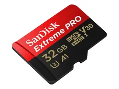 SanDisk Extreme Pro - Flashminnekort (microSDXC til SD-adapter inkludert) 32 GB - A1 / Video Class V30 / UHS-I U3 - 667x - microSDHC UHS-I