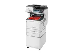 OKI MC853DN - Multifunksjonsskriver - farge LED - 297 x 431.8 mm (original) - A3 (medie) - opp til 23 spm (kopiering) - opp til 23 spm (trykking) - 400 ark - 33.6 kbps - USB 2.0, Gigabit LAN, USB-vert