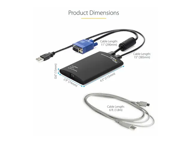 StarTech.com Crash Cart Adapter - 1920 x 1200 Portable Laptop USB ...