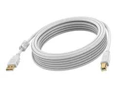 Vision Techconnect 2 - USB-kabel - USB-type B (hann) til USB (hann) USB 2.0 - 3 m - hvit