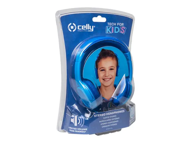 Celly KidsBeat - Hodetelefoner on-ear kablet 3,5 mm jakk blå