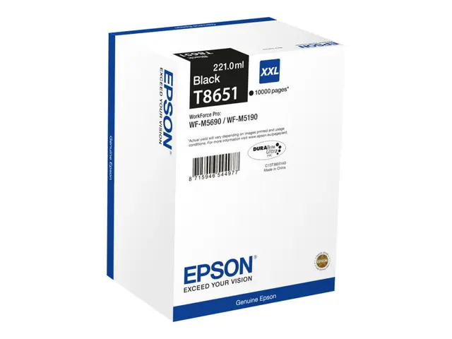 Epson T8651 - Svart - original - blekkrefill - for WorkForce Pro W...