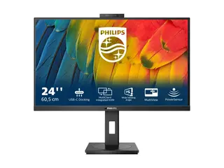Philips 24B1U5301H - 5000 Series - LED-skjerm USB - 23.8&quot; - 1920 x 1080 Full HD (1080p) @ 75 Hz - IPS - 300 cd/m&#178; - 1000:1 - 4 ms - HDMI, DisplayPort, USB-C - h&#248;yttalere - svart