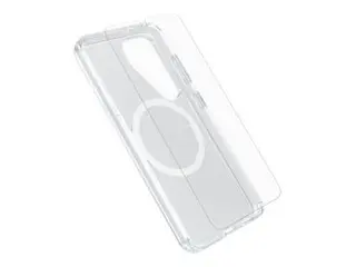 OtterBox Symmetry Series Clear - Baksidedeksel for mobiltelefon blank - med Premium Glass Screen-beskytter - for Samsung Galaxy S25