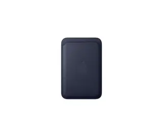 Apple - Lomme for mobiltelefon / kredittkort MagSafe-samsvar - mikrotvill, FineWoven - marineblå - for iPhone 12, 13, 14, 15, 16, 16e, 17, 17e, 18