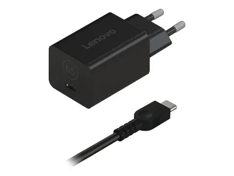 Lenovo Nano - Str&#248;madapter - GaN - 65 watt (24 pin USB-C) svart - Europa