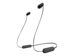 Sony WI-C100 - &#216;repropper med mikrofon - i &#248;ret nakkeb&#229;nd - Bluetooth - tr&#229;dl&#248;s - svart