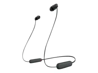 Sony WI-C100 - &#216;repropper med mikrofon i &#248;ret - nakkeb&#229;nd - Bluetooth - tr&#229;dl&#248;s - svart