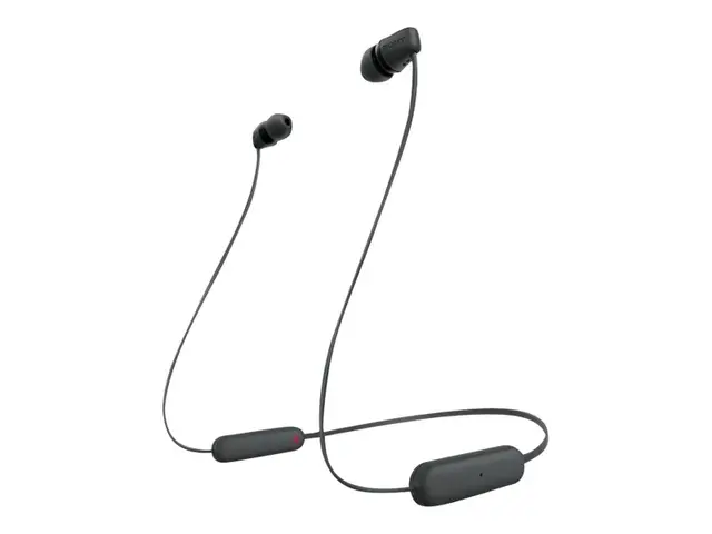 Sony WI-C100 - Ørepropper med mikrofon i øret nakkebånd Bluetooth ...