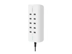 Belkin ROCKSTAR - Ladestasjon - 120 watt 10 utgangskontakter (10 x 4-pins USB-type A)