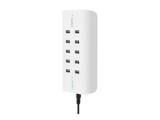 Belkin ROCKSTAR - Ladestasjon - 120 watt 10 utgangskontakter (10 x 4-pins USB-type A)