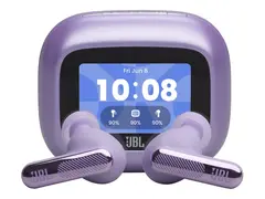 JBL LIVE Beam 4 - True wireless-hodetelefoner med mikrofon i øret - Bluetooth - aktiv støydemping - purpur