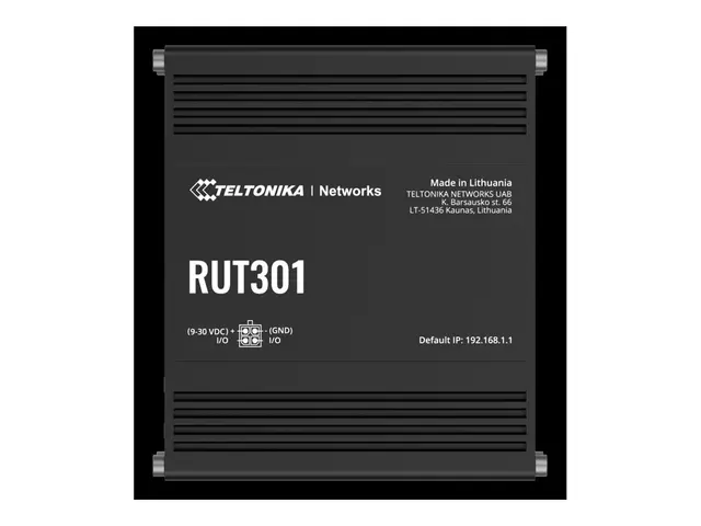 Teltonika RUT301 - Ruter 4-portssvitsj DIN-skinnemonterbar, veggmo...