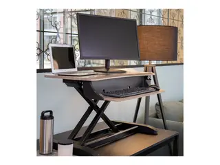 Ergotron WorkFit-Z Mini - St&#229;ende skrivebordomformer rektangul&#230;r - duegr&#229; - svart sokkel