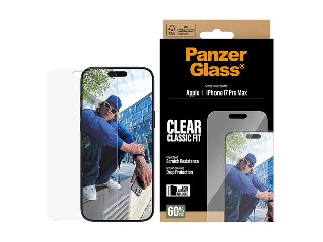 PanzerGlass - Skjermbeskyttelse for mobiltelefon classic fit with ...