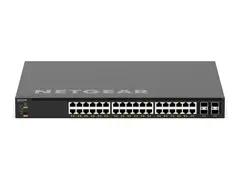 NETGEAR AV Line M4350-36X4V - Switch L3 - Styrt - 36 x 100/1000/2.5G/5G/10GBase-T (PoE++) + 4 x 1/10/25 Gigabit SFP28 - front til bakside-luftflyt - rackmonterbar - PoE++ (280 W)