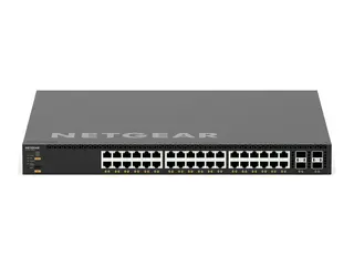 NETGEAR AV Line M4350-36X4V - Switch L3 - Styrt - 36 x 100/1000/2.5G/5G/10GBase-T (PoE++) + 4 x 1/10/25 Gigabit SFP28 - front til bakside-luftflyt - rackmonterbar - PoE++ (280 W)