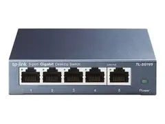 TP-Link TL-SG105 5-Port Metal Gigabit Switch Switch - ikke-styrt - 5 x 10/100/1000 - stasjonær