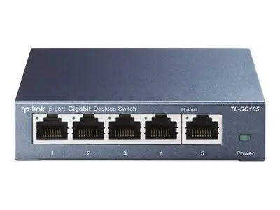 TP-Link TL-SG105 5-Port Metal Gigabit Switch - Switch - ikke-styrt...