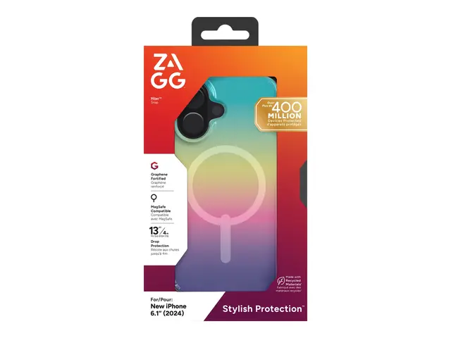 ZAGG Milan Snap - Baksidedeksel for mobiltelefon MagSafe-samsvar g...