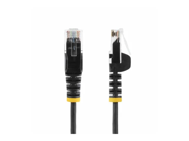 StarTech.com 10m Black Slim CAT6 Ethernet Cable, Snagless, 28AWG, ...