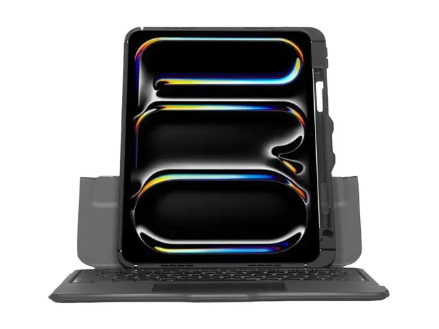 Targus Versavu - Tastatur og folioveske (tastaturetui) med styrepute - bakbelysning - trådløs - Bluetooth 5.0 - Tyrkisk - svart 