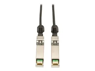 Eaton Tripp Lite Series SFP+ 10Gbase-CU Passive Twinax Copper Cable, SFP-H10GB-CU1M Compatible, Black, 1M (3.28 ft.) Direktekoblingskabel - SFP+ (hann) til SFP+ (hann) - 1 m - toakset - svart