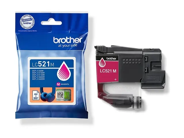 Brother LC521M - Magenta original pillow pack blekkpatron for DCP-...