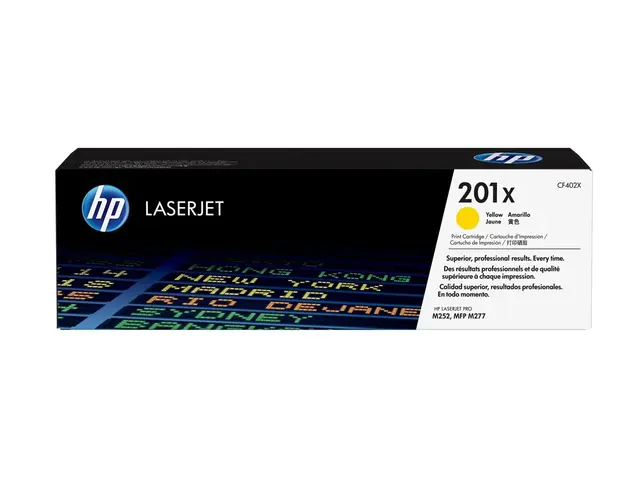 HP 201X - Høy ytelse gul original LaserJet tonerpatron (CF402X) fo...
