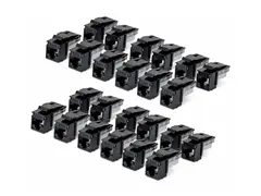 Startech - Trapes-jakk - 90°, 110 punch down CAT 6 - UTP - RJ-45 - svart - TAA-samsvar (en pakke 24)