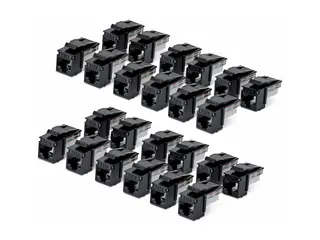Startech - Trapes-jakk - 90°, 110 punch down CAT 6 - UTP - RJ-45 - svart - TAA-samsvar (en pakke 24)