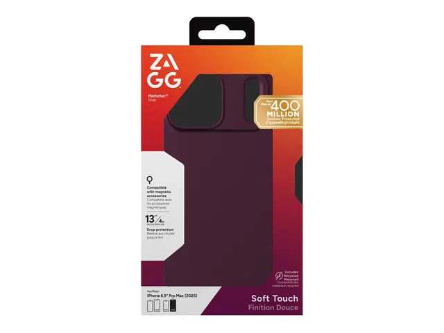 ZAGG Manhattan Snap - Baksidedeksel for mobiltelefon MagSafe-samsv...
