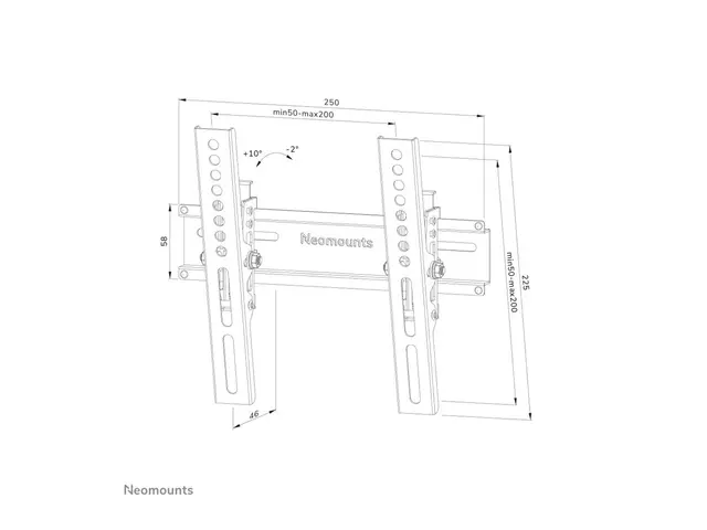 Neomounts WL35-350BL12 - Monteringssett (veggmontering) for flatpa...
