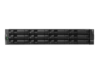 Lenovo ThinkSystem DE2000H Hybrid 2U12 LFF controller enclosure Harddiskarray - 12 brønner (SAS-3) - iSCSI (10 GbE) (ekstern) - kan monteres i rack - 2U
