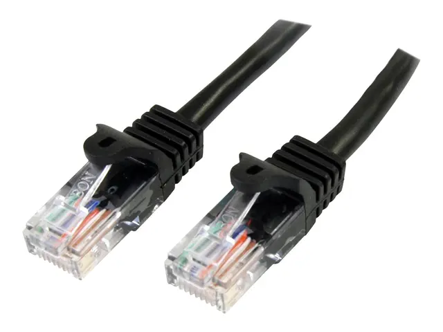 Startech 3m Black Cat5e / Cat 5 Snagless Patch Cable - Koblingskab...